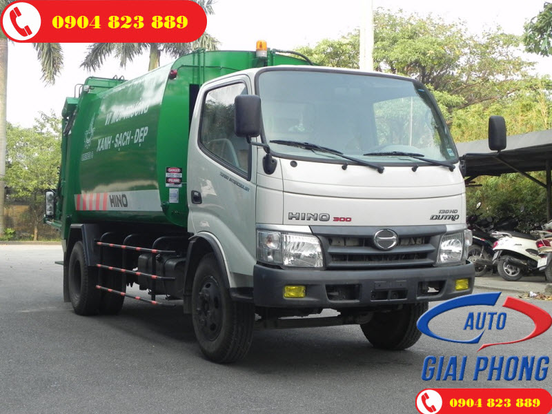 Xe Cuốn Ép Rác 6 khối HINO WU342L