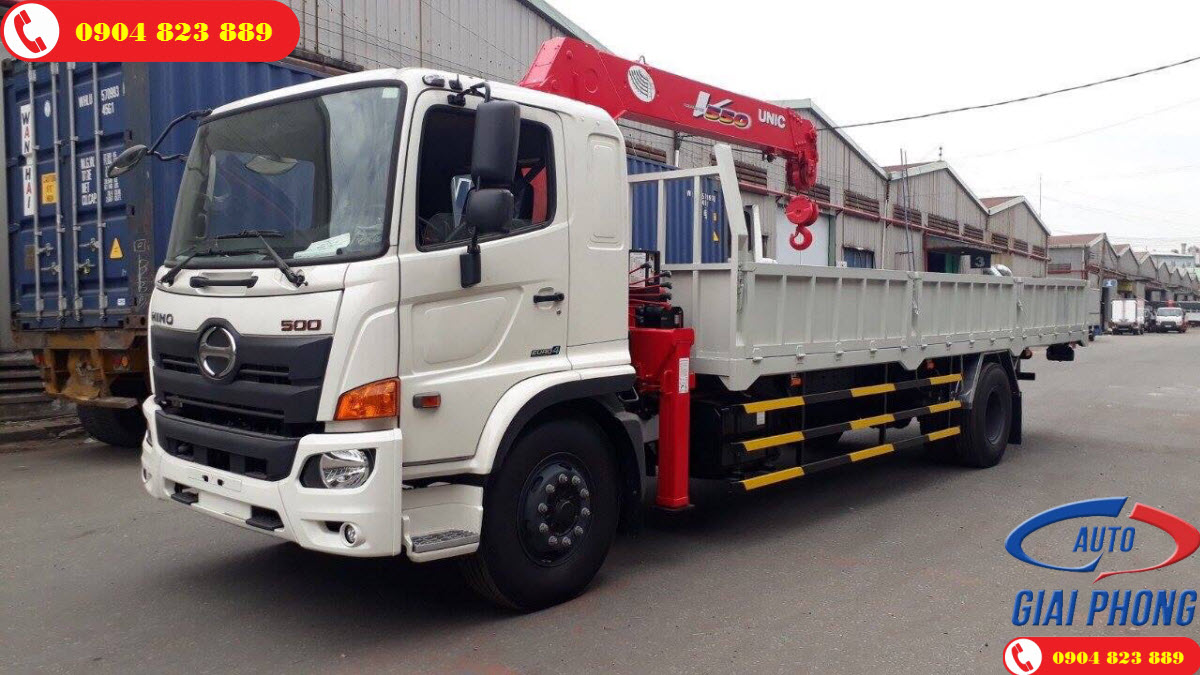 Xe tải HINO 6 Tấn gắn cẩu UNIC