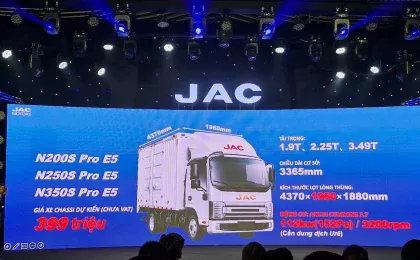 Jac N250S E5 2.5 tấn & N200S E5 2 tấn Chính thức Ra mắt