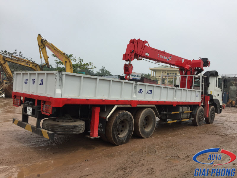 Xe Tải Hyundai HD320 19 Tấn Gắn Cẩu Atom 1405 14 Tấn 5 Đoạn