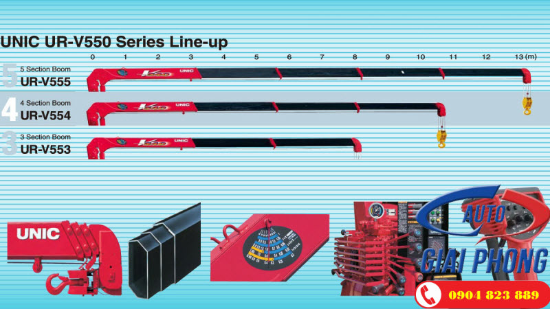 Xe tải gắn cẩu 5 tấn UNIC UR-V554 HINO FG8JPSN 9.4 Tấn