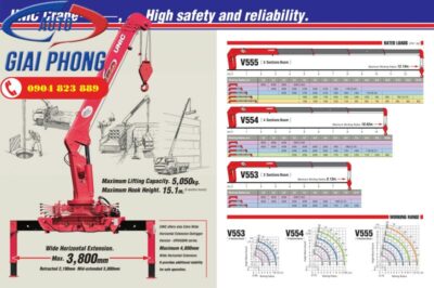 Xe tải gắn cẩu 5 tấn UNIC UR-V554 HINO FG8JPSN 9.4 Tấn