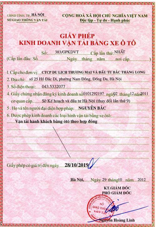 Thủ tục cấp giấy phép kinh doanh vận tải bằng xe ô tô