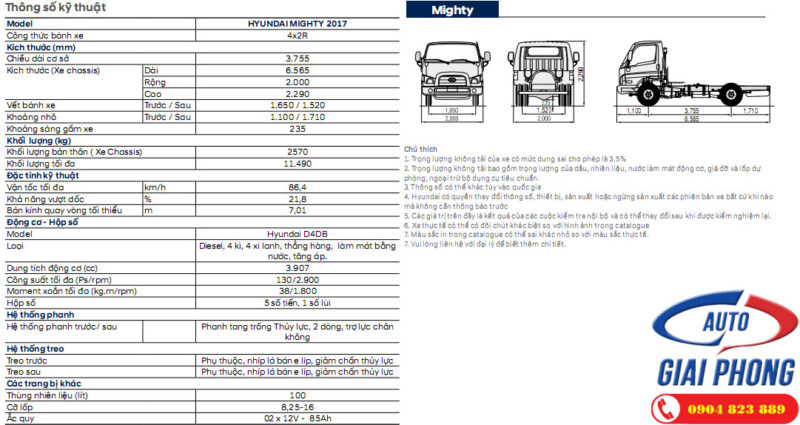 Xe tải 8 Tấn Hyundai Mighty 2017