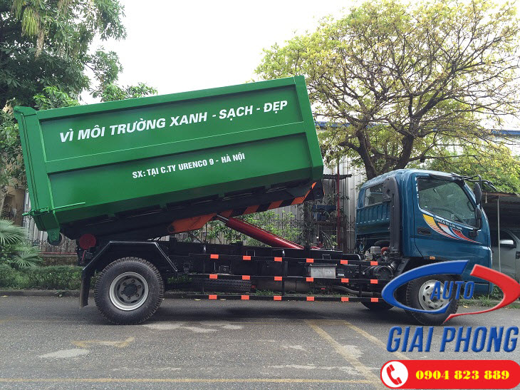 Xe chở Rác thùng rời 10 khối Thaco Ollin 700C