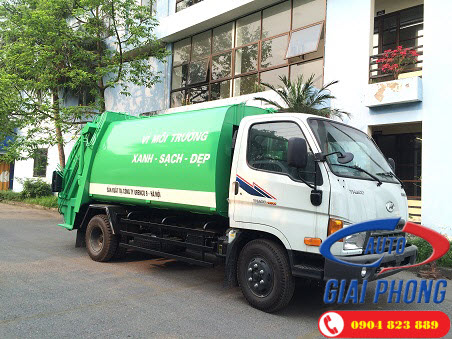 Xe cuốn ép chở rác 7 khối Thaco Hyundai HD500