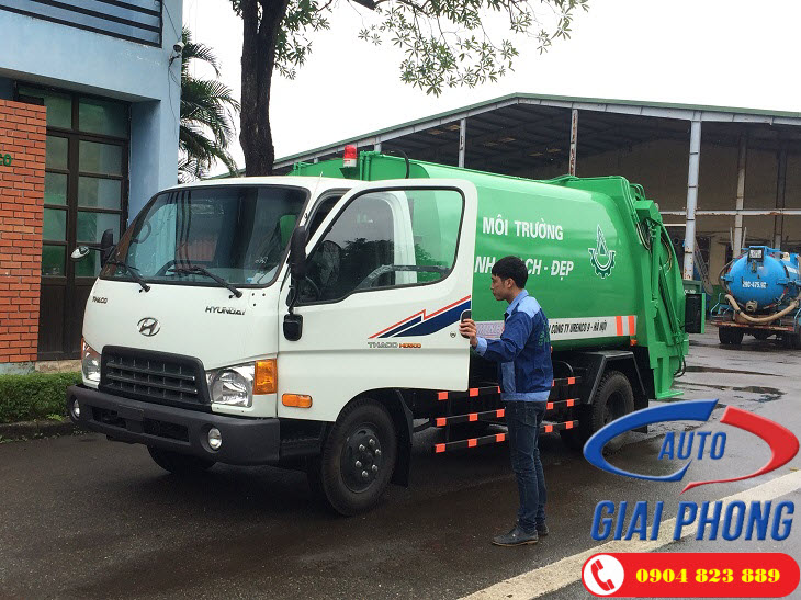 Xe cuốn ép chở rác 7 khối Thaco Hyundai HD500