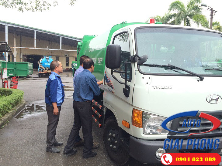 Xe cuốn ép chở rác 7 khối Thaco Hyundai HD500