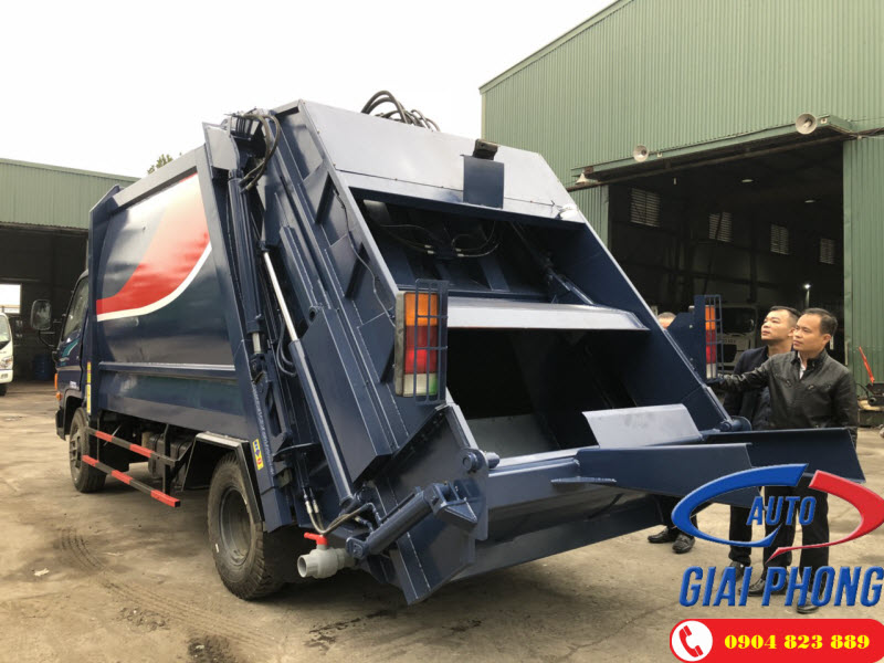 Xe cuốn ép chở rác 9 Khối Hyundai 110S 7 Tấn