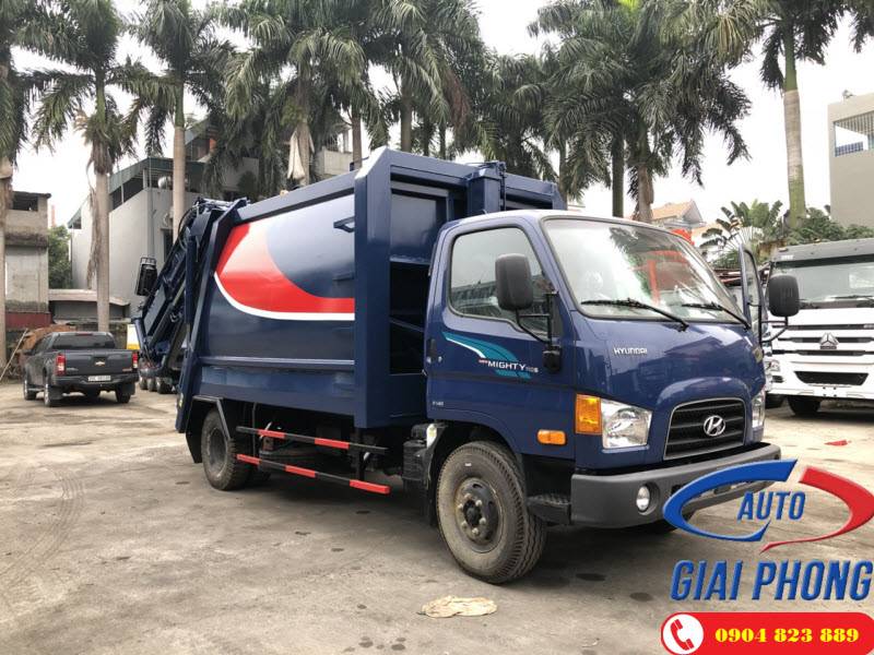 Xe tải cuốn ép chở rác 9 Khối Hyundai Mighty 110S Xe tải cuốn ép chở rác 9 Khối Hyundai Mighty 110S