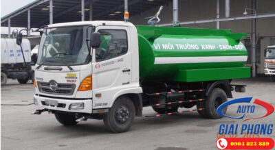 Xe Phun tưới nước rửa Đường 6 khối HINO FC9JESW