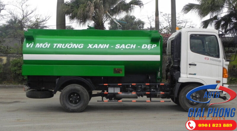 Xe Phun tưới nước rửa Đường 6 khối HINO FC9JESW