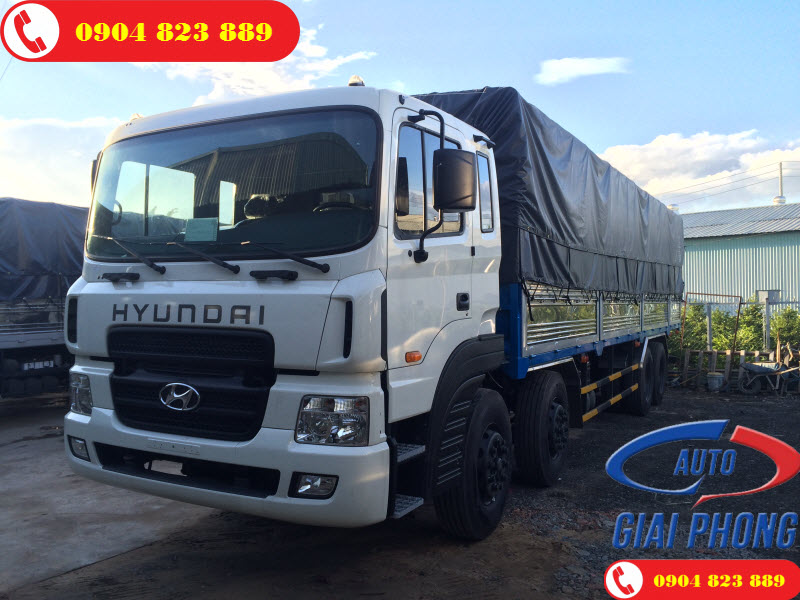Xe Tải 3 Chân Hyundai HD260 Thùng Lửng Nhập Khẩu 15 Tấn Euro4