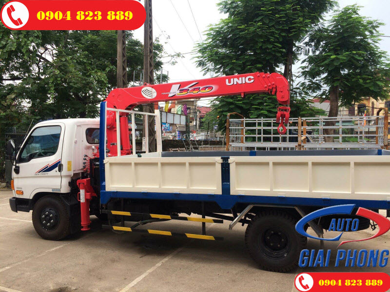 Xe tải Veam HD800 gắn cẩu tự hành Tadano 3 Tấn 4 Đốt