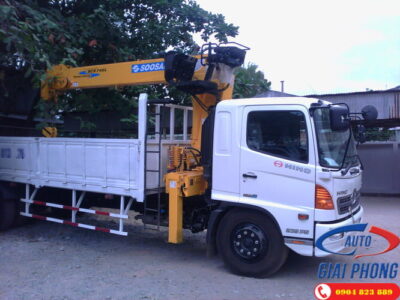 Báo giá chi tiết xe tải gắn cẩu Soosan SCS513 5 Tấn HINO FG8JJSB 9.4 Tấn