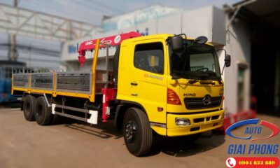 Báo giá chi tiết xe tải HINO FL8JSTA gắn cẩu UNIC UR-V543 5 Tấn 3 Khúc
