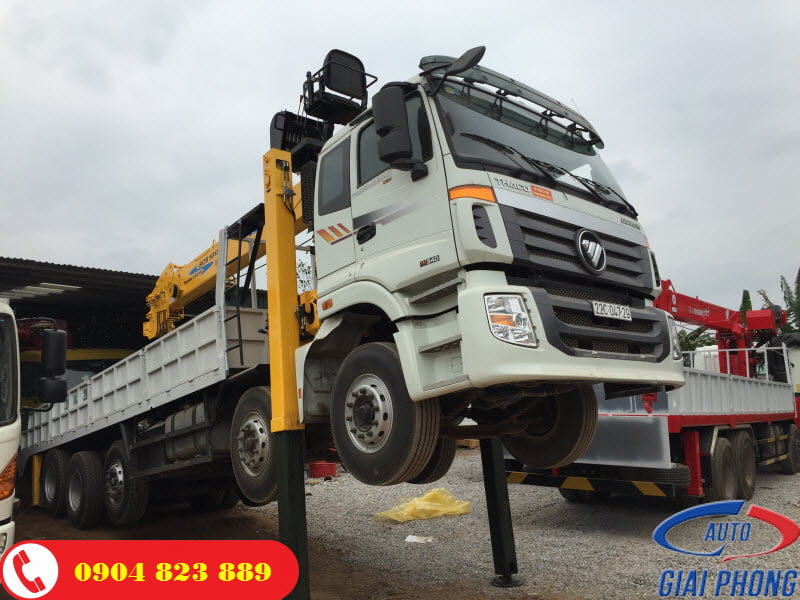 Báo giá xe tải Thaco Auman C34 gắn cẩu Soosan 10 tấn